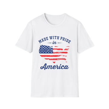 Pride USA Unisex T-Shirt, American Flag Graphic Tee, Independence Day Shirt, Gift for Patriots, Casual Everyday Wear