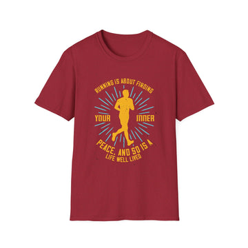 Inspirational Running T-Shirt for Peace Seekers, Fitness Gift