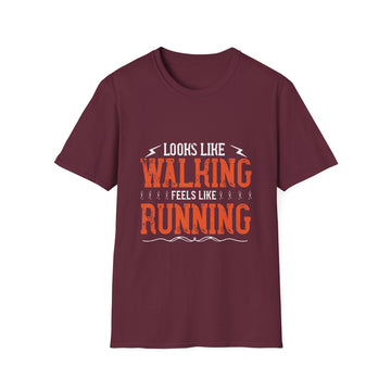 Walking Feels Like Running Unisex Softstyle T-Shirt, Running Gift