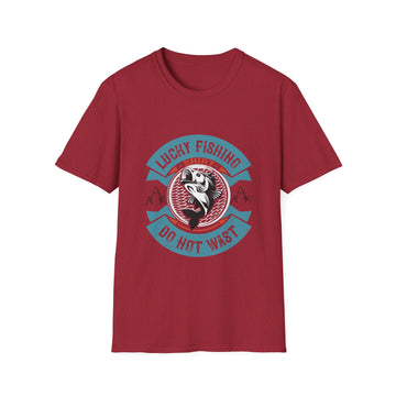 Lucky Fishing Graphic Tee, Unisex Fishing T-Shirt