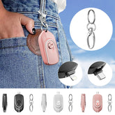 2 In 1 Mini Keychain Power Bank Keyring Hanging Buckle 2 Output Interfaces 5V 1200MAH Backup Power Bank Retractable Plug Waterproof Phone Charging Accessories Advibe Studio