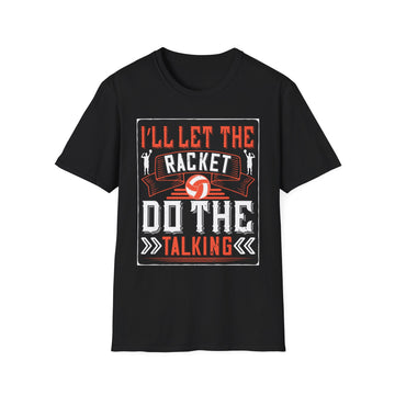 Sporty Unisex Softstyle T-Shirt | Inspirational Racket Design | Ideal for Sports Lovers, Coaches, and Gifts