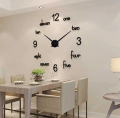 3D Wall Clock, Frameless Wall Clock DIY Wall Decoration, Wall Clock Home Decor Advibe Studio