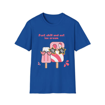 Summer Chill Ice Cream T-Shirt, Unisex Softstyle Tee, Cute Graphic Shirt