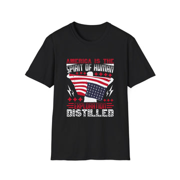 Vintage American Spirit T-Shirt, Unisex Graphic Tee, Patriotic Apparel, Gift for Explorers, Independence Day Shirt