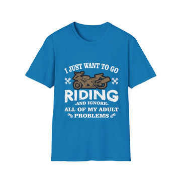 Unisex Riding T-Shirt - Perfect for Bikers, Adulting Humor, Birthdays, Gifts for Him, Summer Wear
