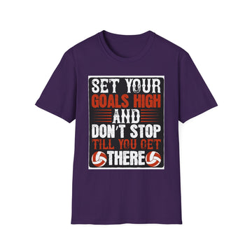 Motivational Unisex T-Shirt - "Set Your Goals High" - Inspirational Workout Tee