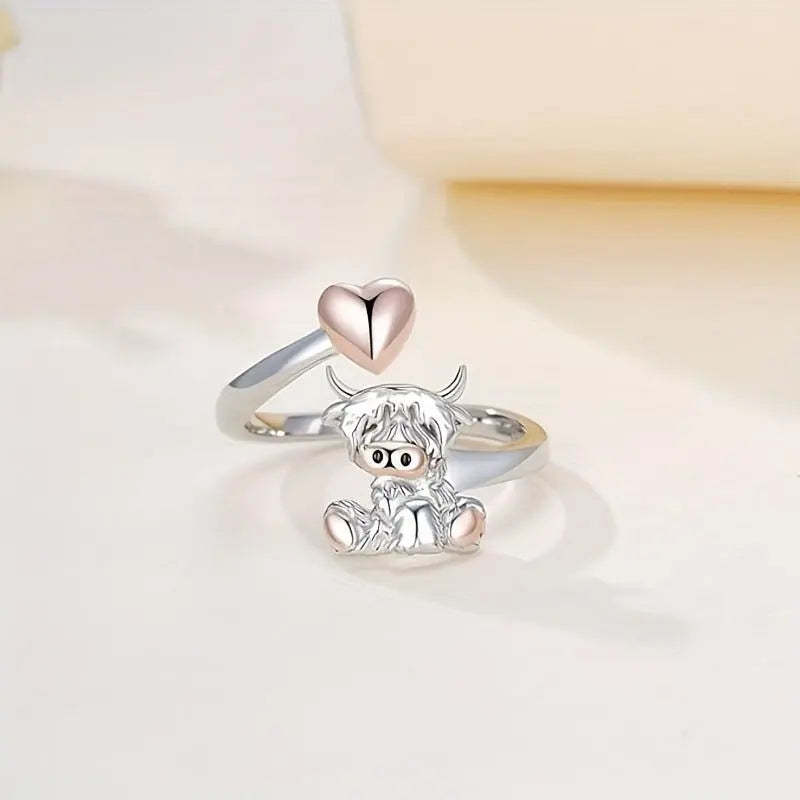 Animal Open Heart Ring Girl Christmas Gift Advibe Studio