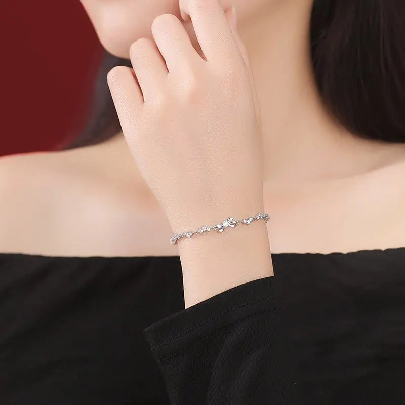 Butterfly Diamond Woven Bracelet Simple Advibe Studio