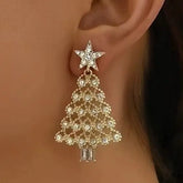 Colorful Crystals Christmas Tree Earrings Fashion Earrings Advibe Studio
