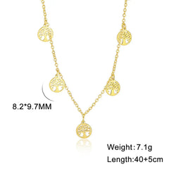 Curved Tree Fashion Simple Stainless Steel Necklace Advibe Studio