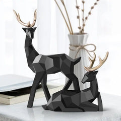 Deers Sculpture Resin Deer Statue Decoration Home Decor Statues Deer Figurines Modern Decoration Deers Table Ornament Advibe Studio