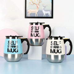 Electric Self Stirring Coffee Mug Cup Stainless Steel Automatic Self Mixing & Spinning Home Office Travel Mixer Milk Whisk Cup Advibe Studio