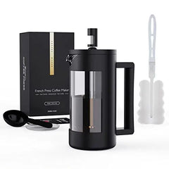 French Press Coffee Maker, Camping Plastic Glass French Coffee Press, Medium Size Tea And Frothed Milk Press,100 Percent BPA Free Prensa Francesa, Rust-Free And Dishwasher Safe,12 Oz & 21 Oz Advibe Studio
