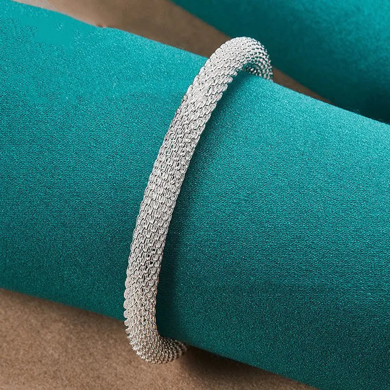 Silver Woven Mesh Bracelet Ornaments Advibe Studio