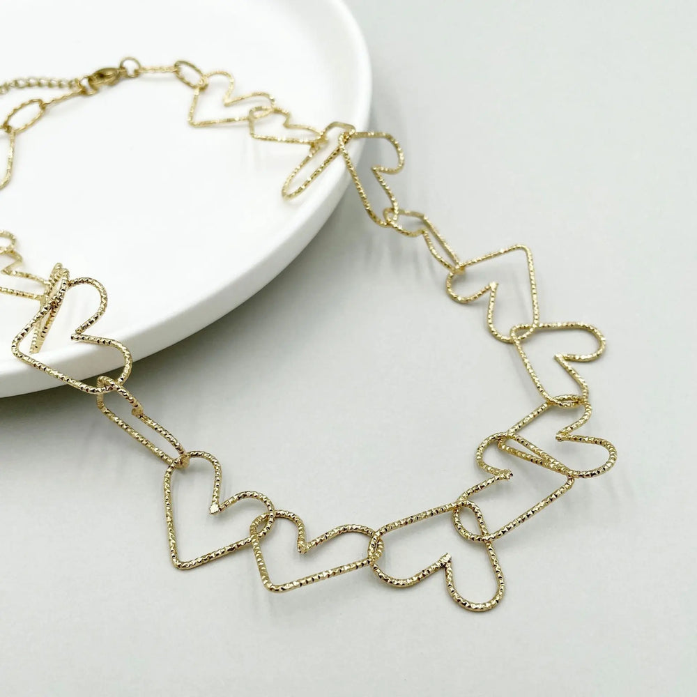 Stainless Steel Electroplating Heart Shape Clavicle Necklace Advibe Studio