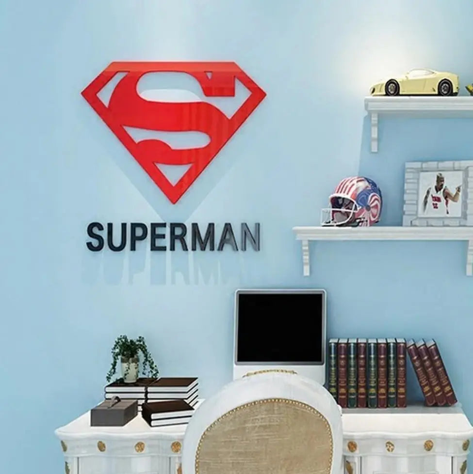 Superman Acrylic Wall Art, Super Hero, Gift Idea Advibe Studio