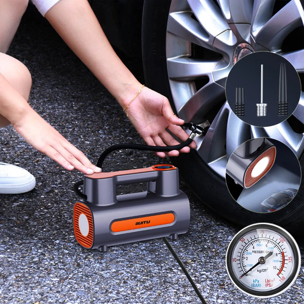 Tire Inflator 12V DC Portable Compressor Electric DC Auto Tire Pumps For Car Tires Advibe Studio