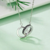 Zircon Inlaid Geometric Ring-phase Buckle Necklace For Women Advibe Studio