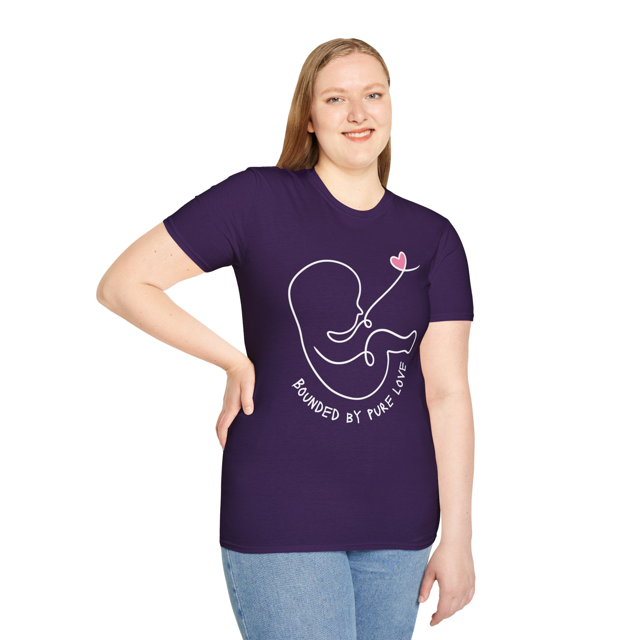 Bounded by Pure Love Unisex T-Shirt, Cute Tee, Expecting