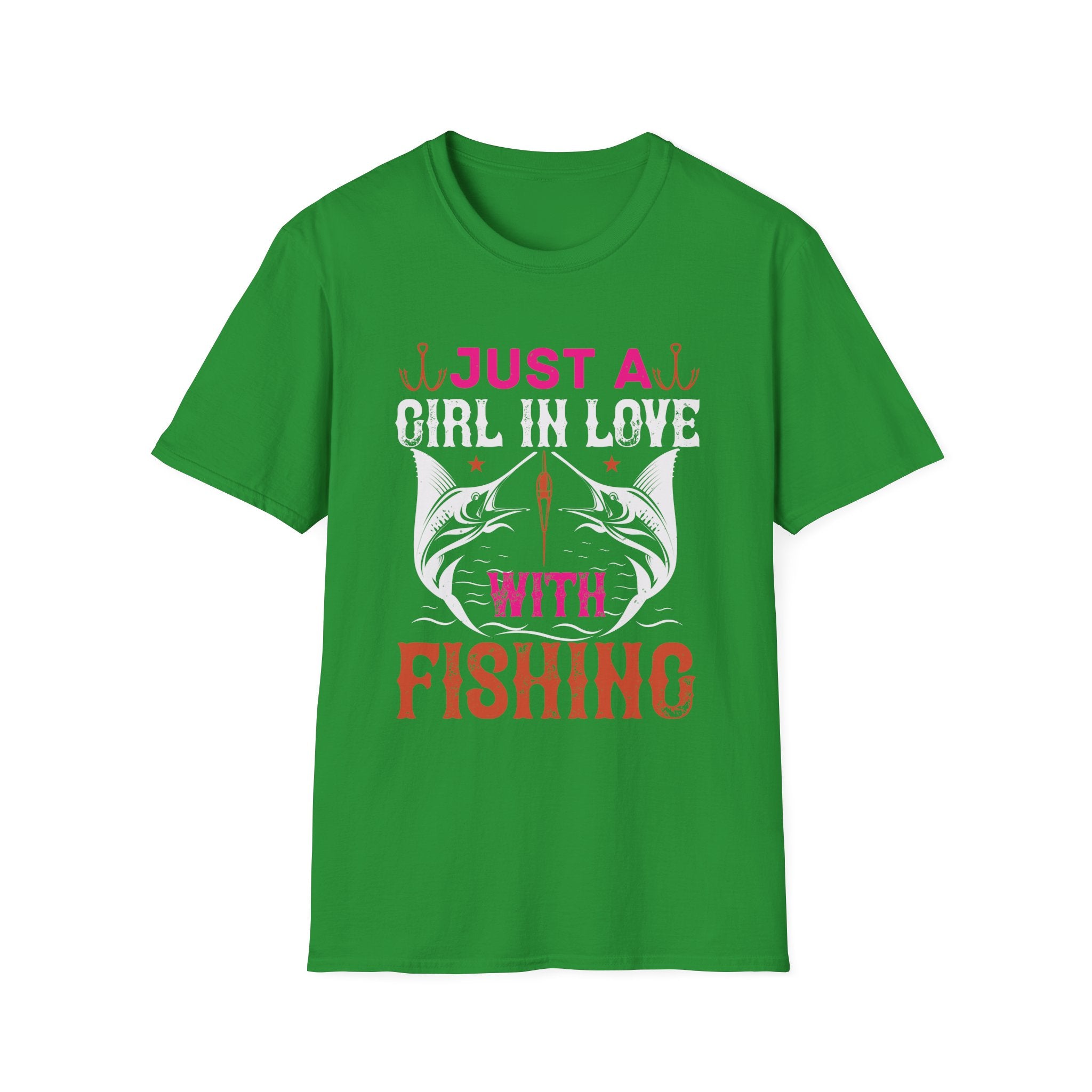 Fishing Lover T-Shirt for Women | Just a Girl in Love With Fishing, Gifts for Fisherwomen, Fishing Apparel, Outdoor Clothing, Birthday Gift