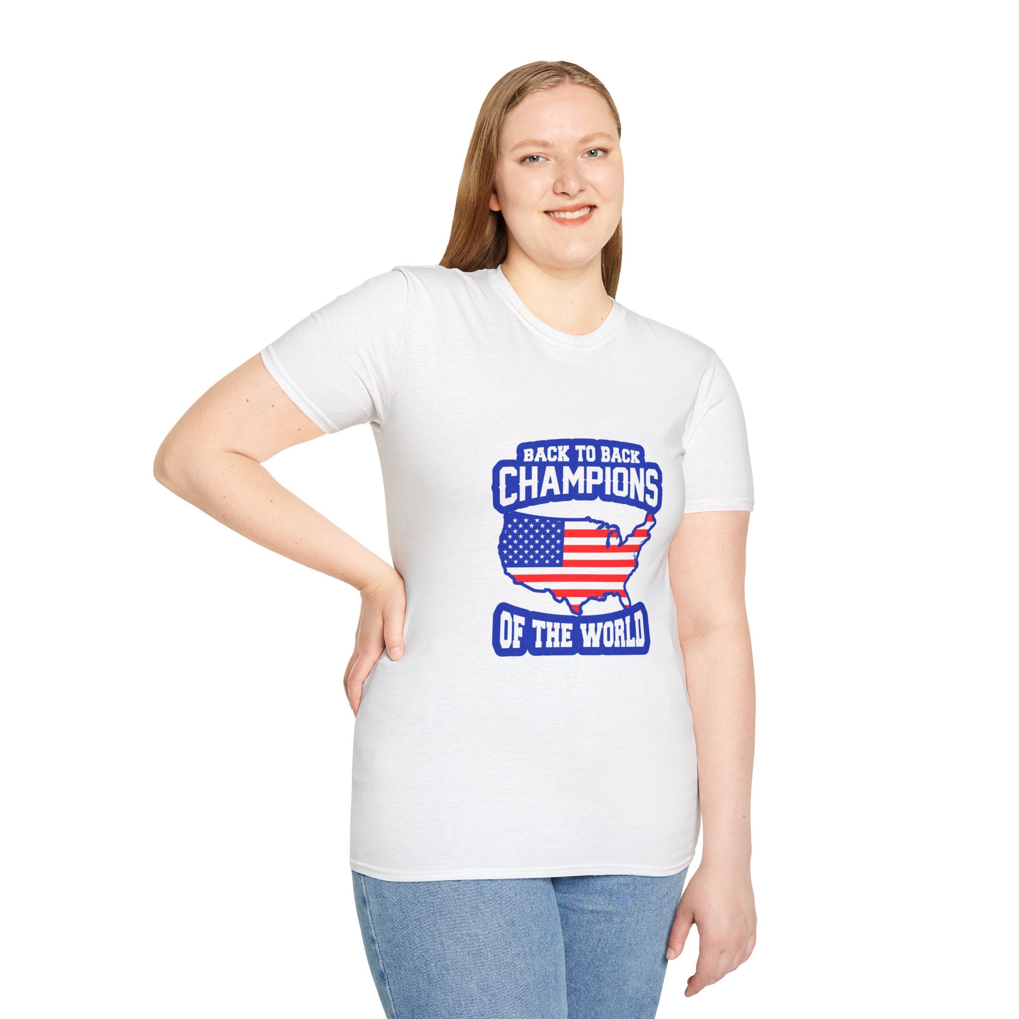 Patriotic Unisex T-Shirt for Champions | Casual Wear, Gift for Sports Lovers, All-American Style, 4th of July, Everyday Comfort