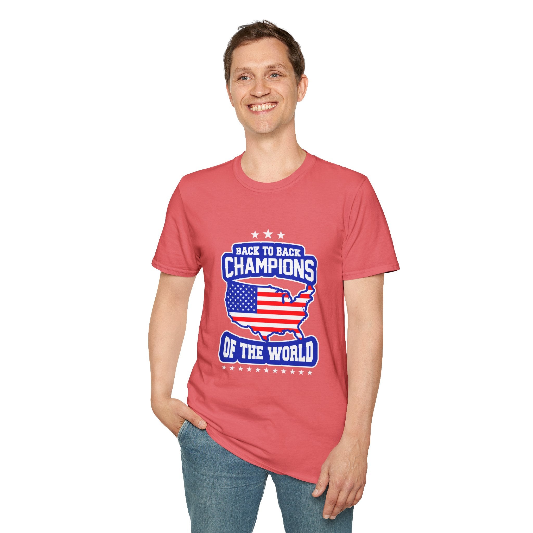Patriotic Unisex T-Shirt for Champions | Casual Wear, Gift for Sports Lovers, All-American Style, 4th of July, Everyday Comfort