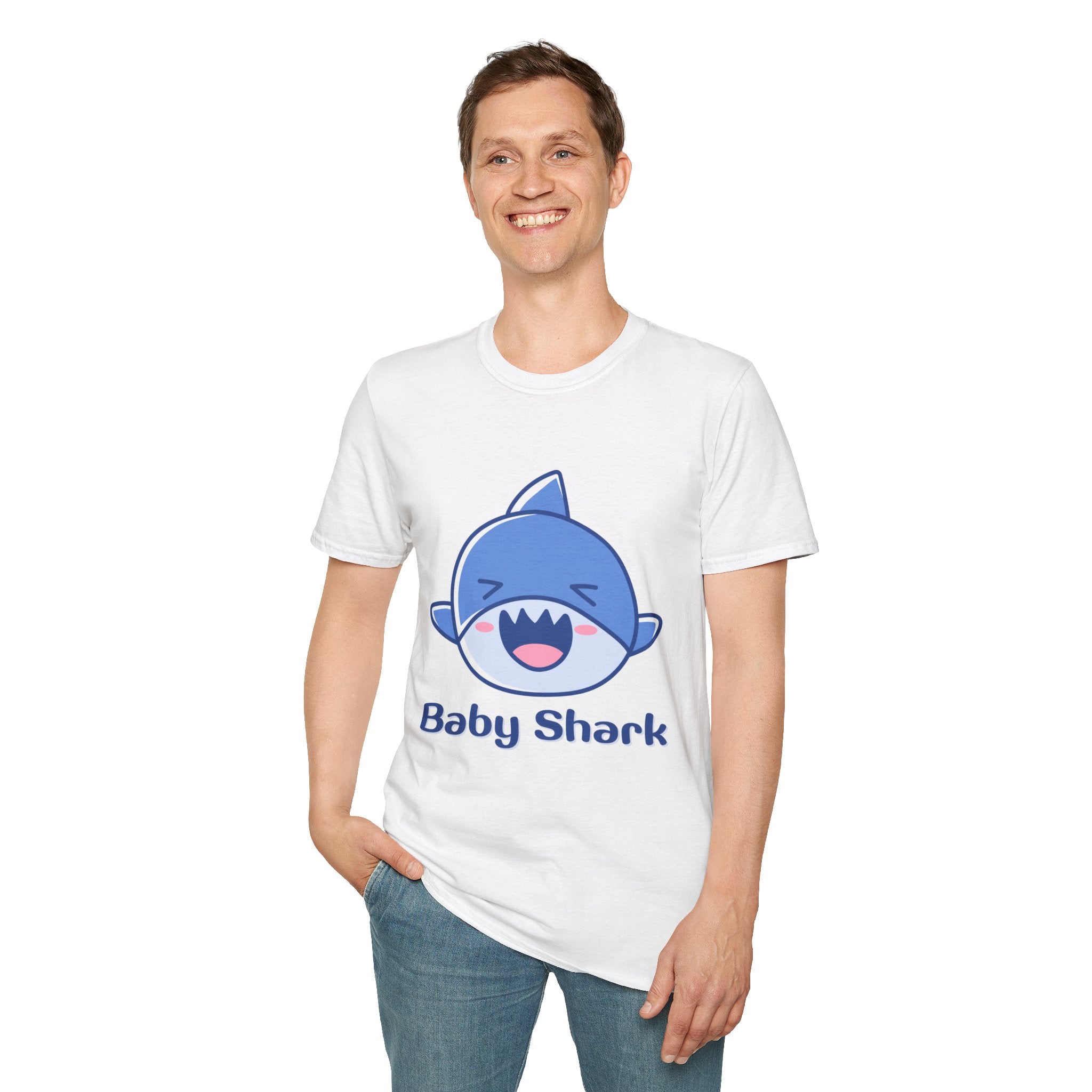 Baby Shark Softstyle T-Shirt, Fun Kids Tee, Cute Baby Shark Shirt