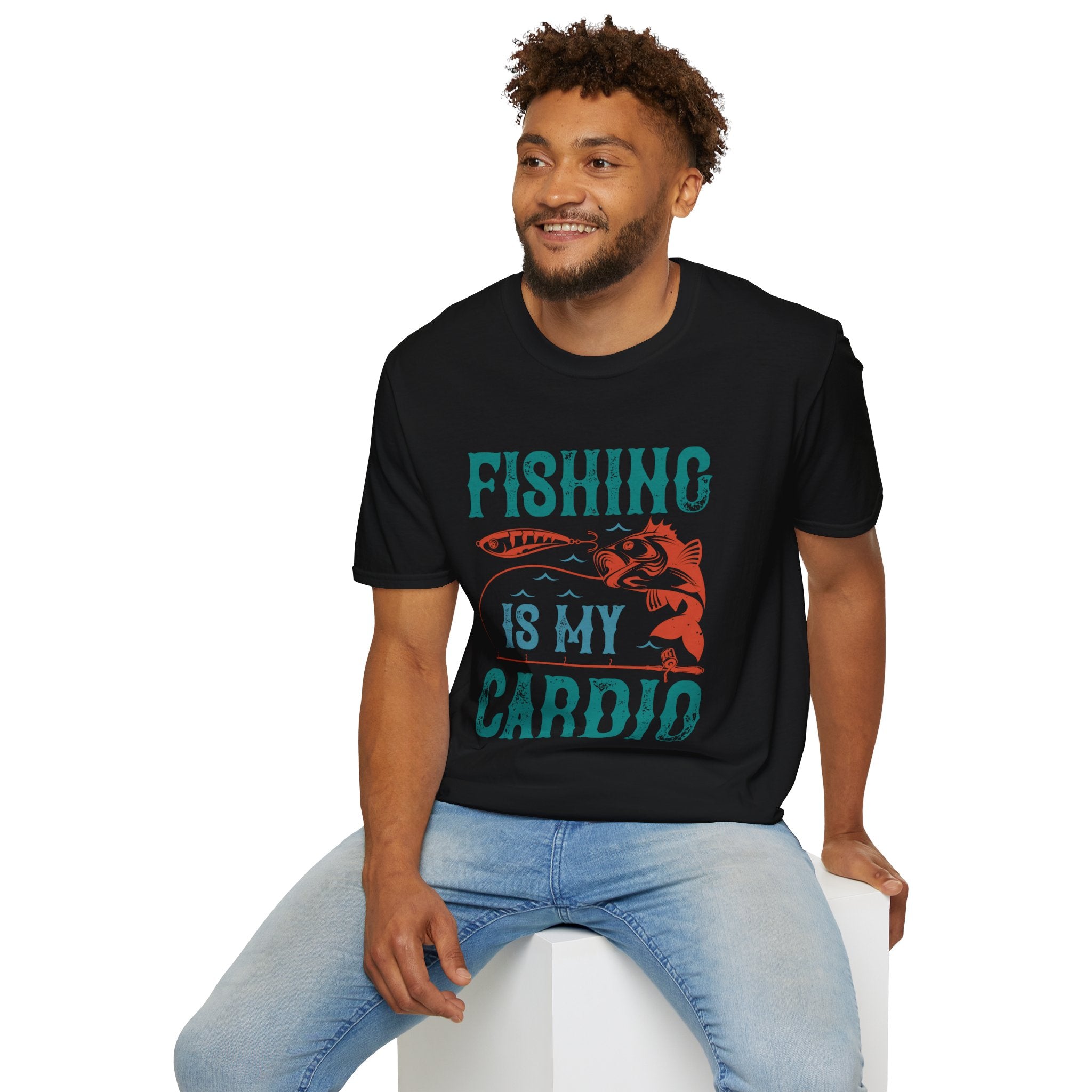 Fishing Is My Cardio Unisex Softstyle T-Shirt, Fishing  Tee