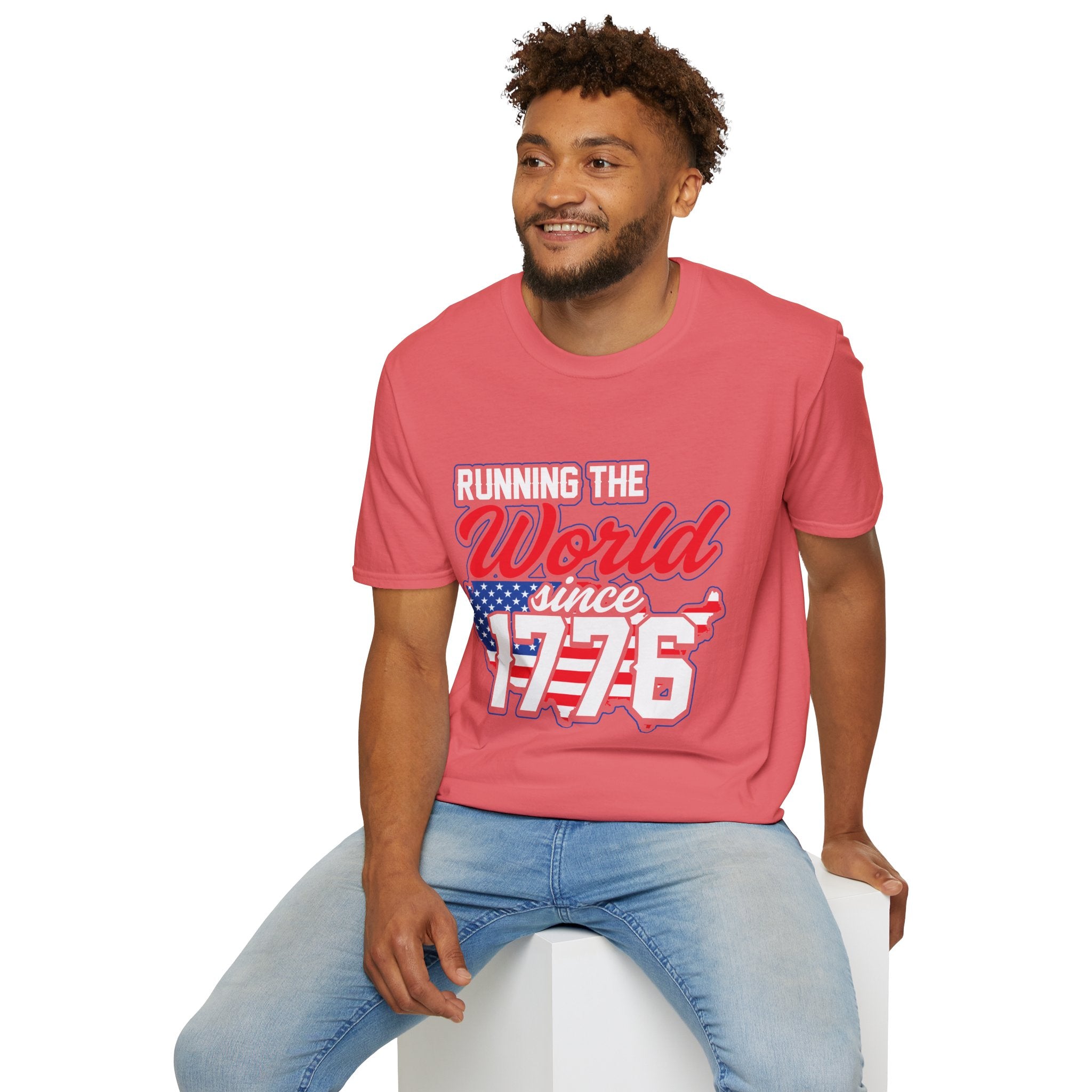 Patriotic Running T-Shirt: Celebrate Freedom, 4th of July, Sports Events, Unisex Tee, Gift for Fitness Lovers, Casual Wear