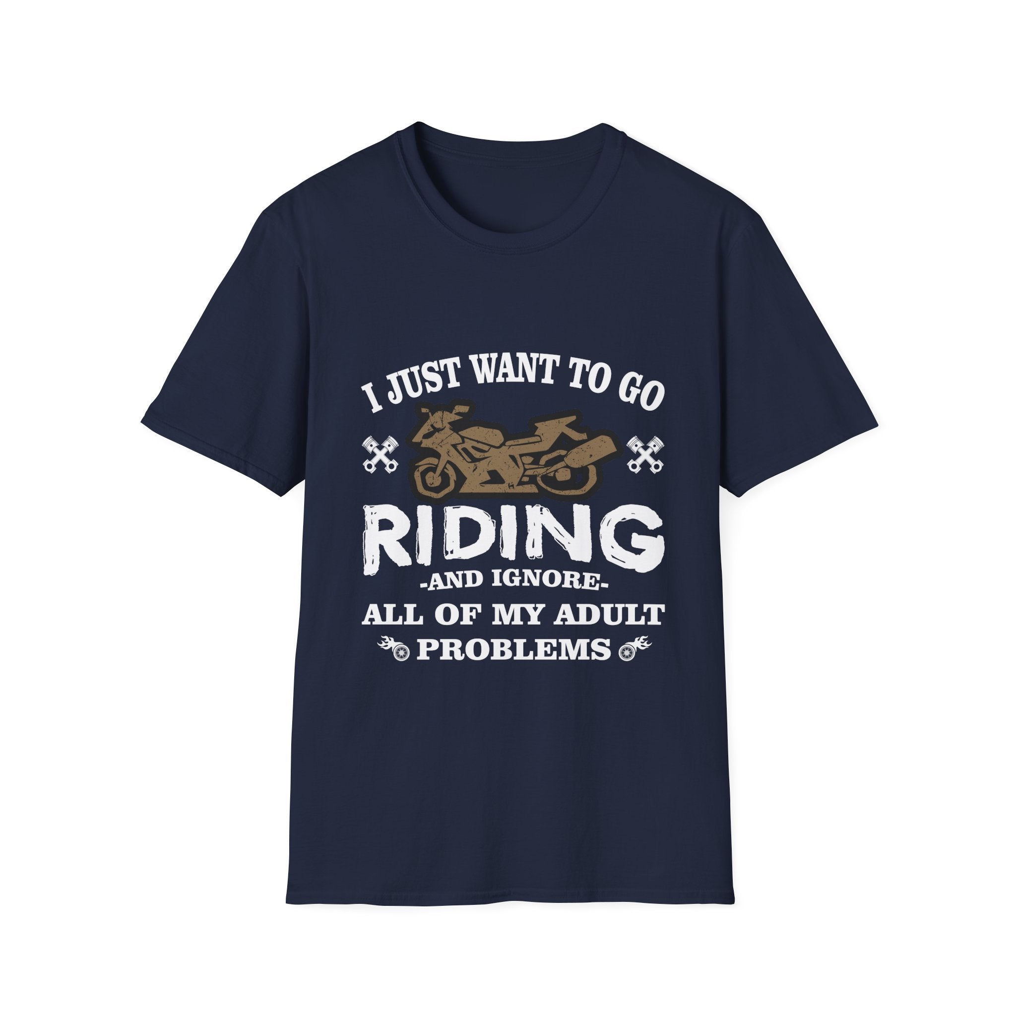 Unisex Riding T-Shirt - Perfect for Bikers, Adulting Humor, Birthdays, Gifts for Him, Summer Wear