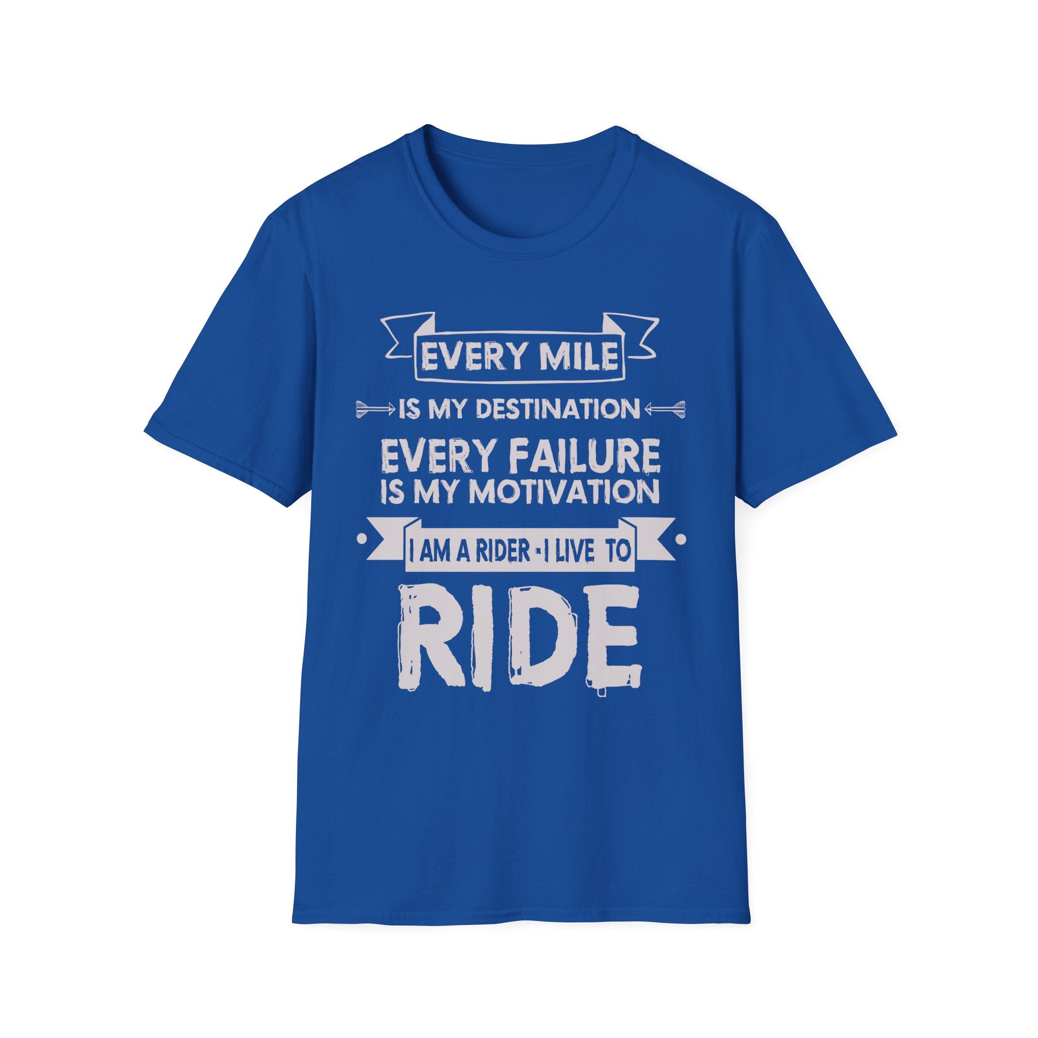 Inspirational Rider T-Shirt | Every Mile Is My Destination | Fitness Gift for Cyclists, Motivational Tee, Unisex Apparel