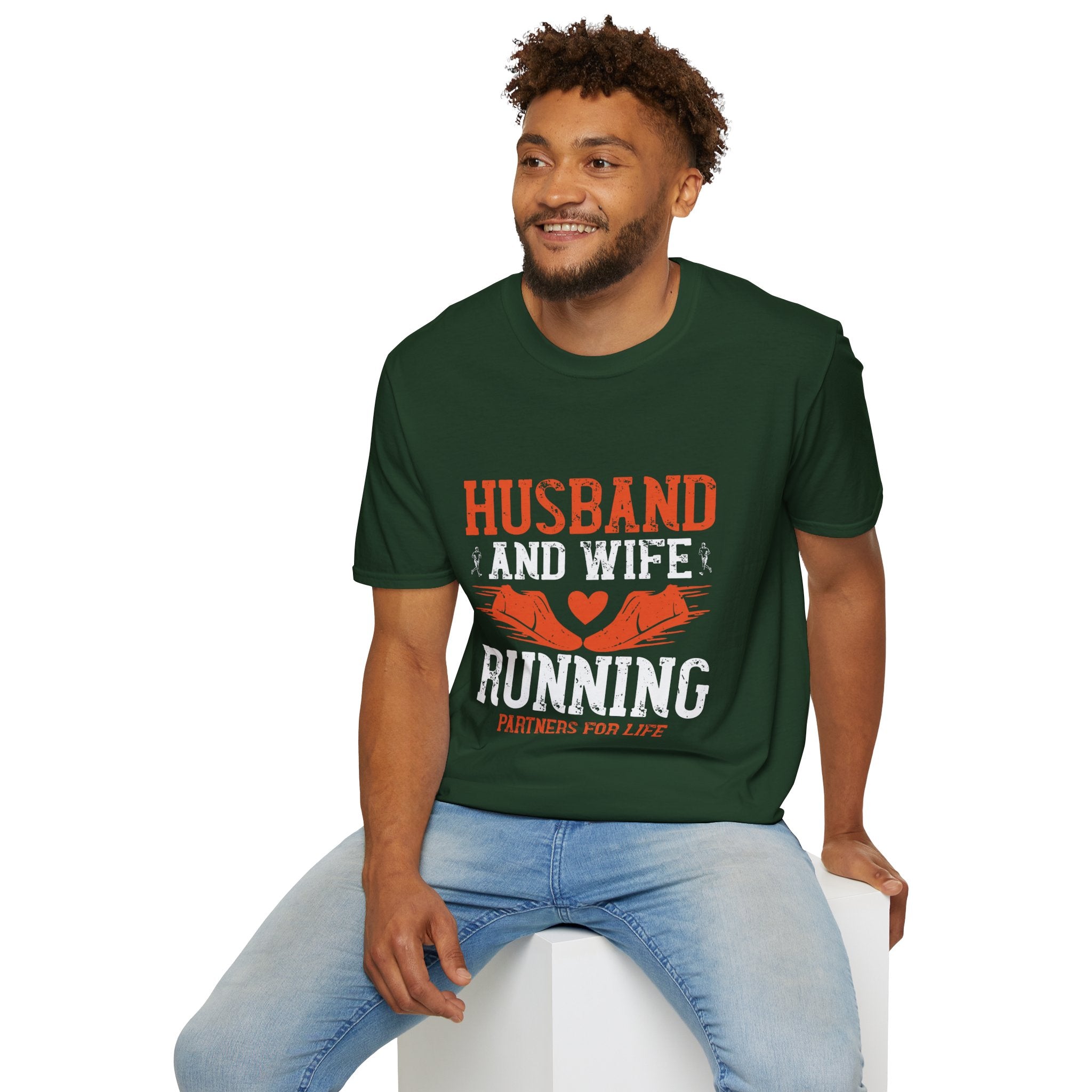 Couples Running T-Shirt, Husband and Wife Matching Tees