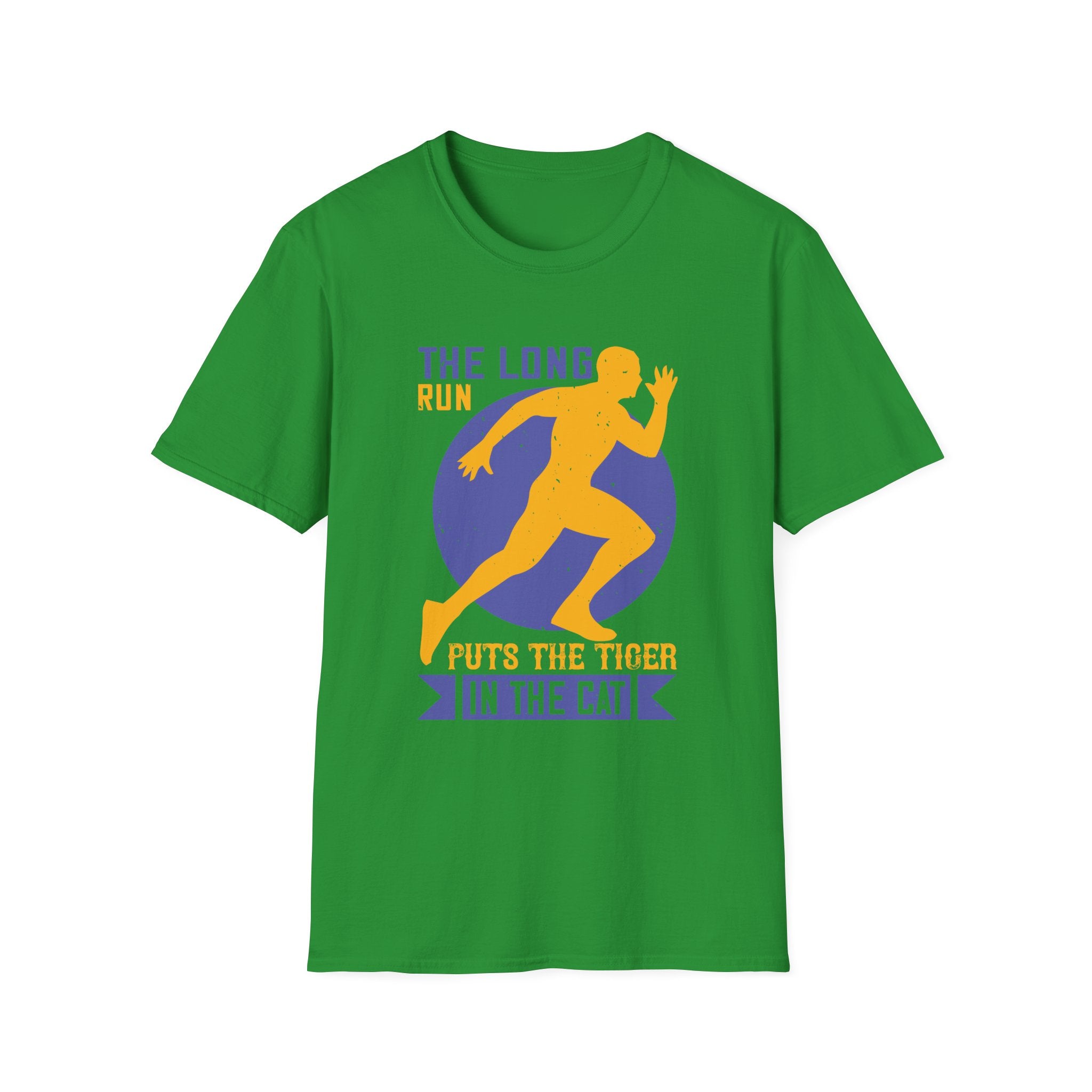 Run Tiger Unisex Softstyle T-Shirt, Motivational Tee, Fitness Apparel