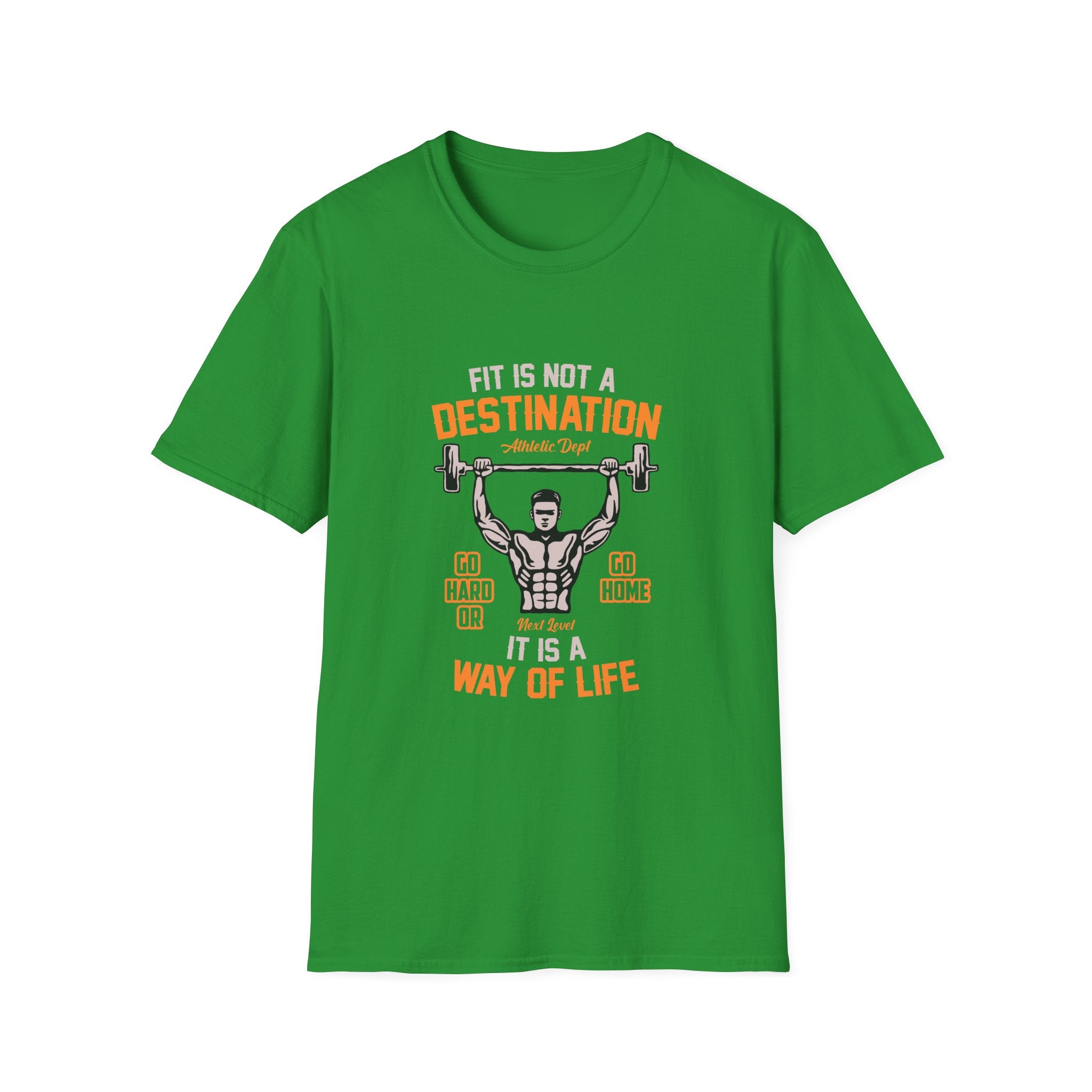 Fit Is Not a Destination Unisex Softstyle T-Shirt, Fitness Apparel, Motivational Tee, Gym Shirt, Gift for Fitness Lovers, Workout Top