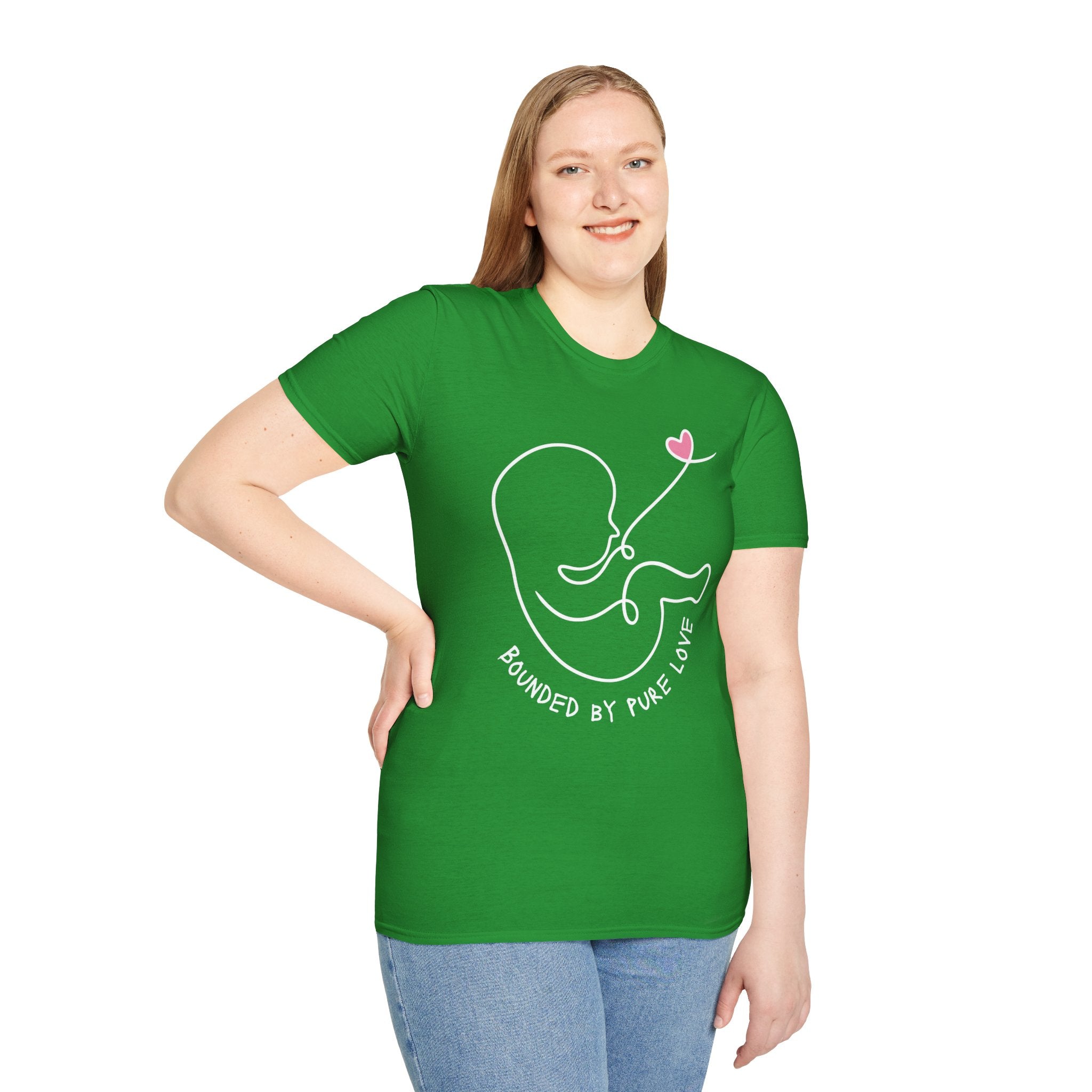Bounded by Pure Love Unisex T-Shirt, Cute Tee, Expecting