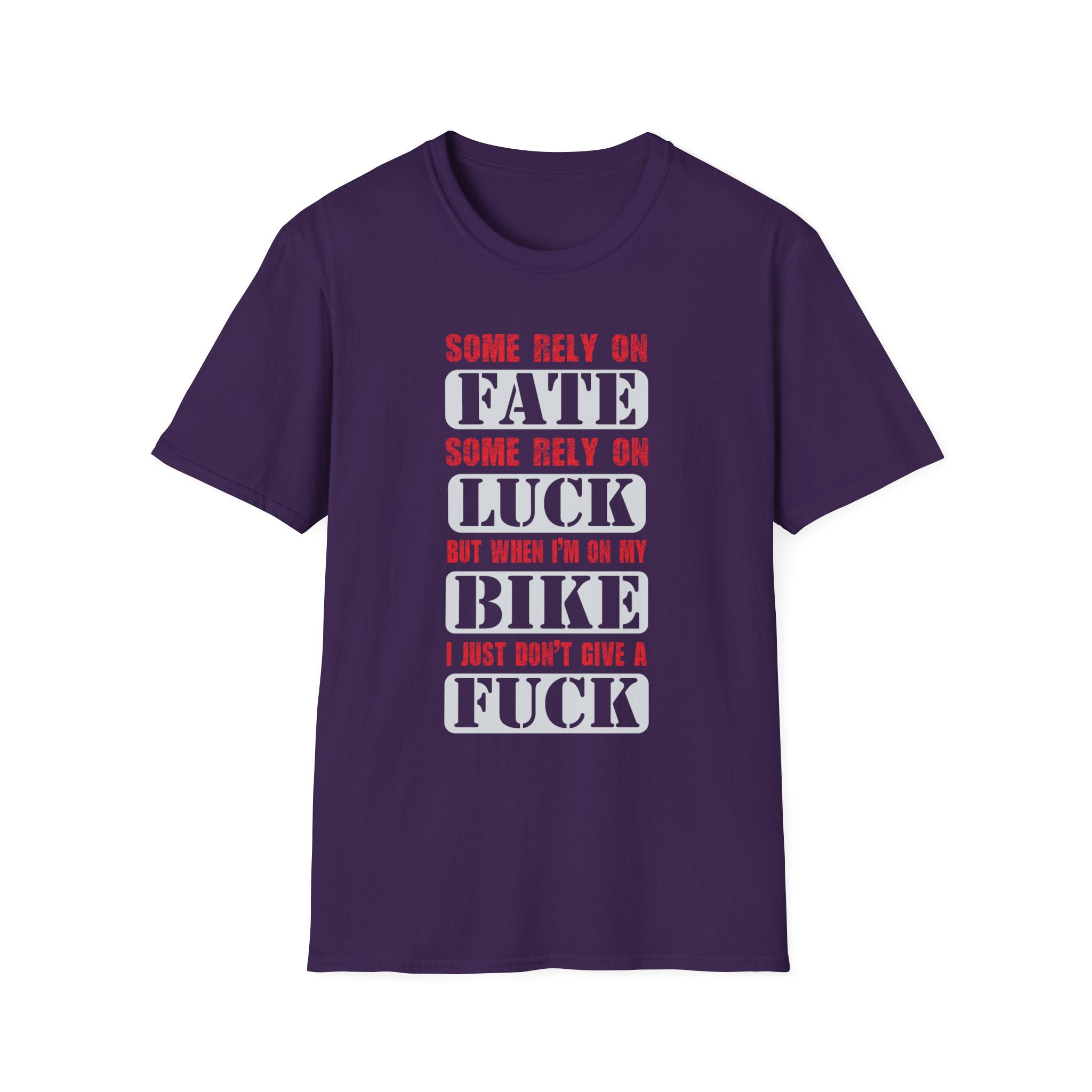 Rebellious Unisex T-Shirt - Fate, Luck, Bike, Adventure Shirt, Perfect for Bikers, Casual Wear, Gifts for Friends, Unique Graphic Tee
