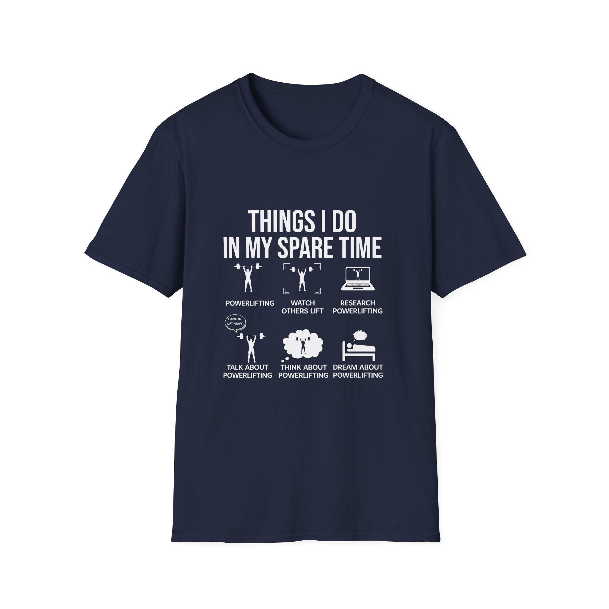 Funny Spare Time Activities T-Shirt, Leisurewear, Gift for Friends, Casual Humor Shirt, Relaxation Tee, Birthday Present