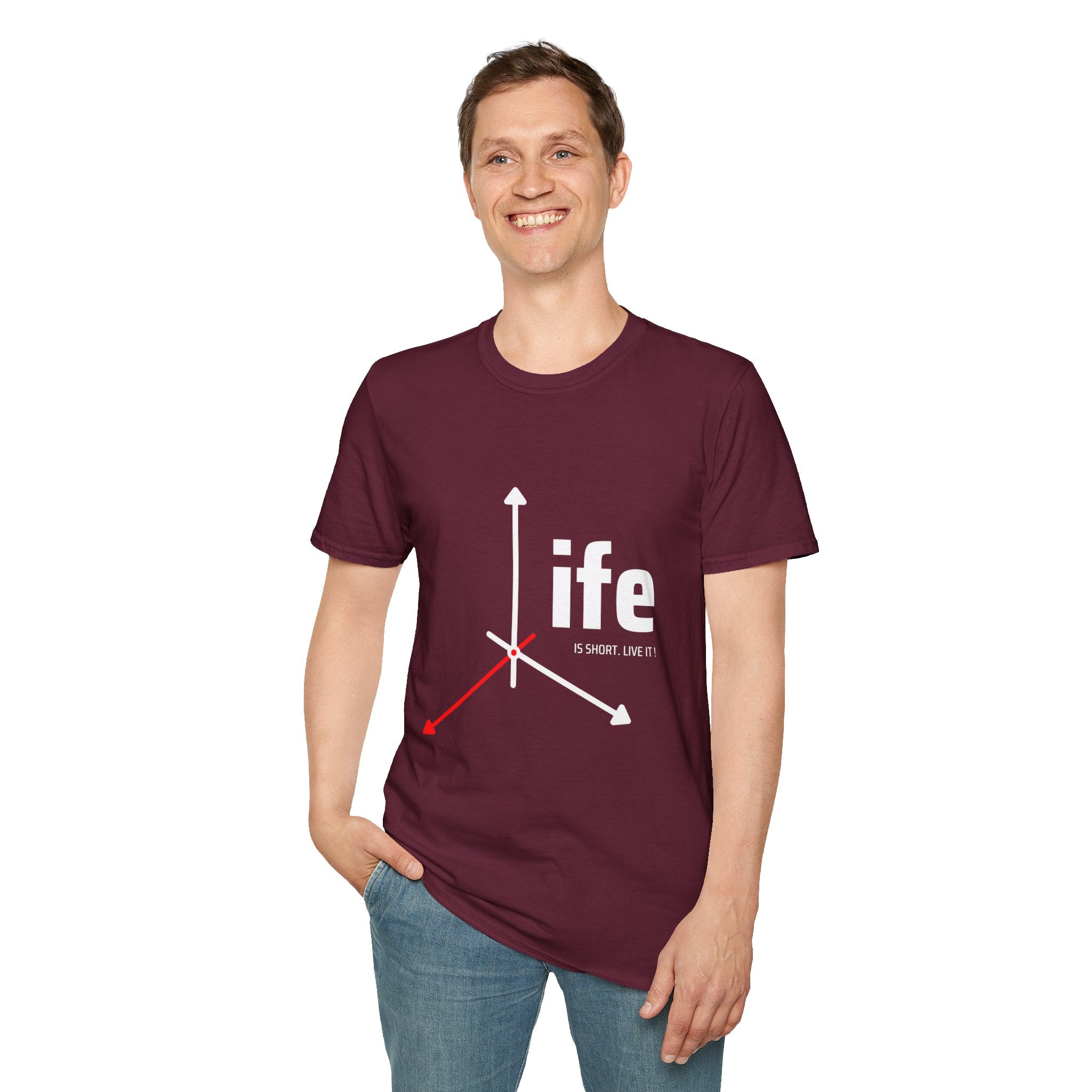 Life Direction Unisex T-Shirt, Motivational Tee, Casual Wear, Gift for Friends, Inspirational Life quote, Everyday Style