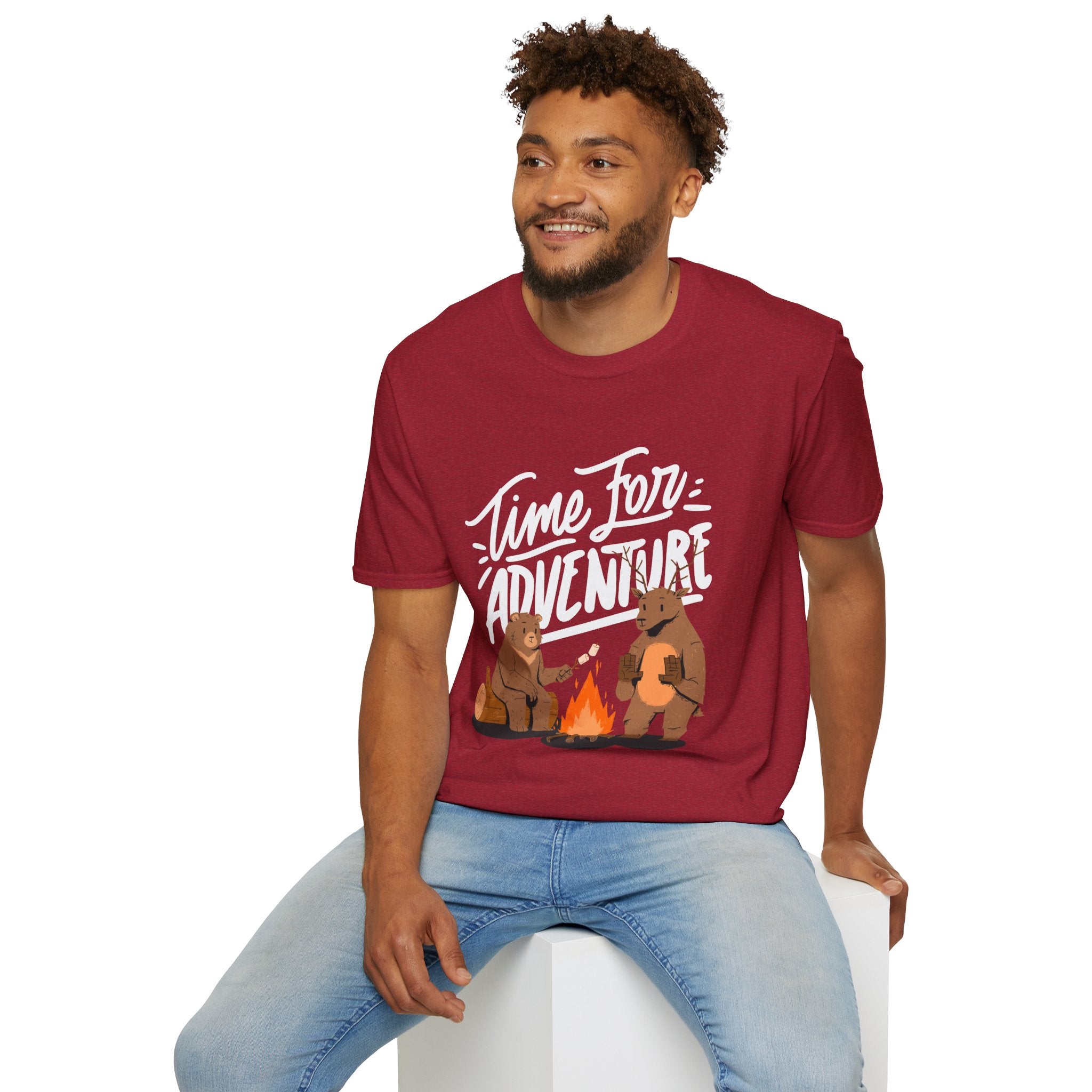 Adventure Bears Unisex Softstyle T-Shirt, Camping Shirt