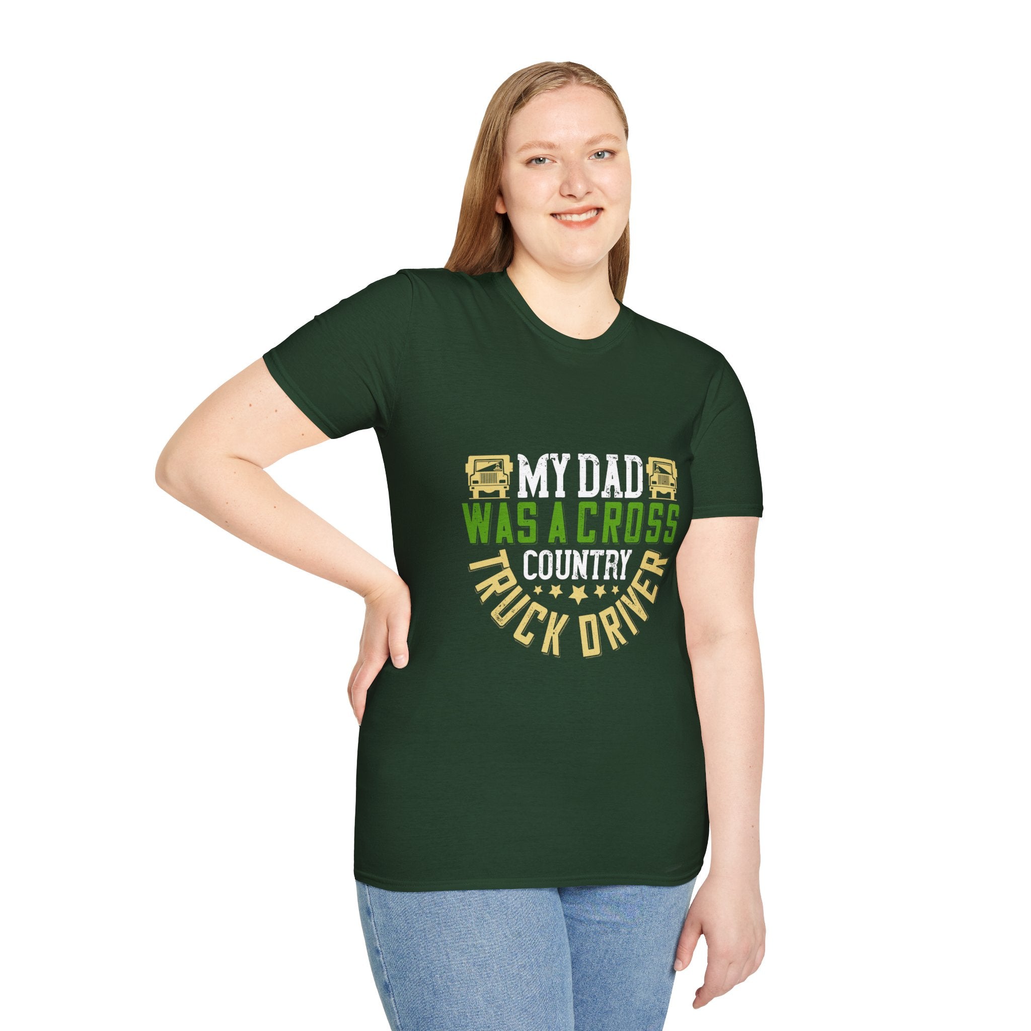 Proud Truck Driver T-Shirt, Father's Day Gift, Dad Appreciation, Cross Country Driving, Unisex Softstyle Tee
