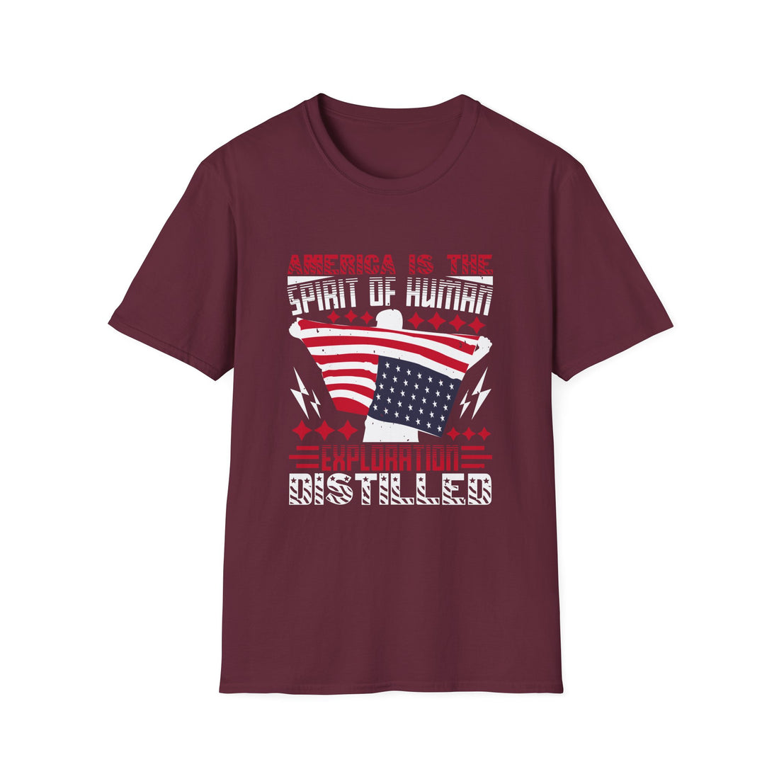 Vintage American Spirit T-Shirt, Unisex Graphic Tee, Patriotic Apparel, Gift for Explorers, Independence Day Shirt