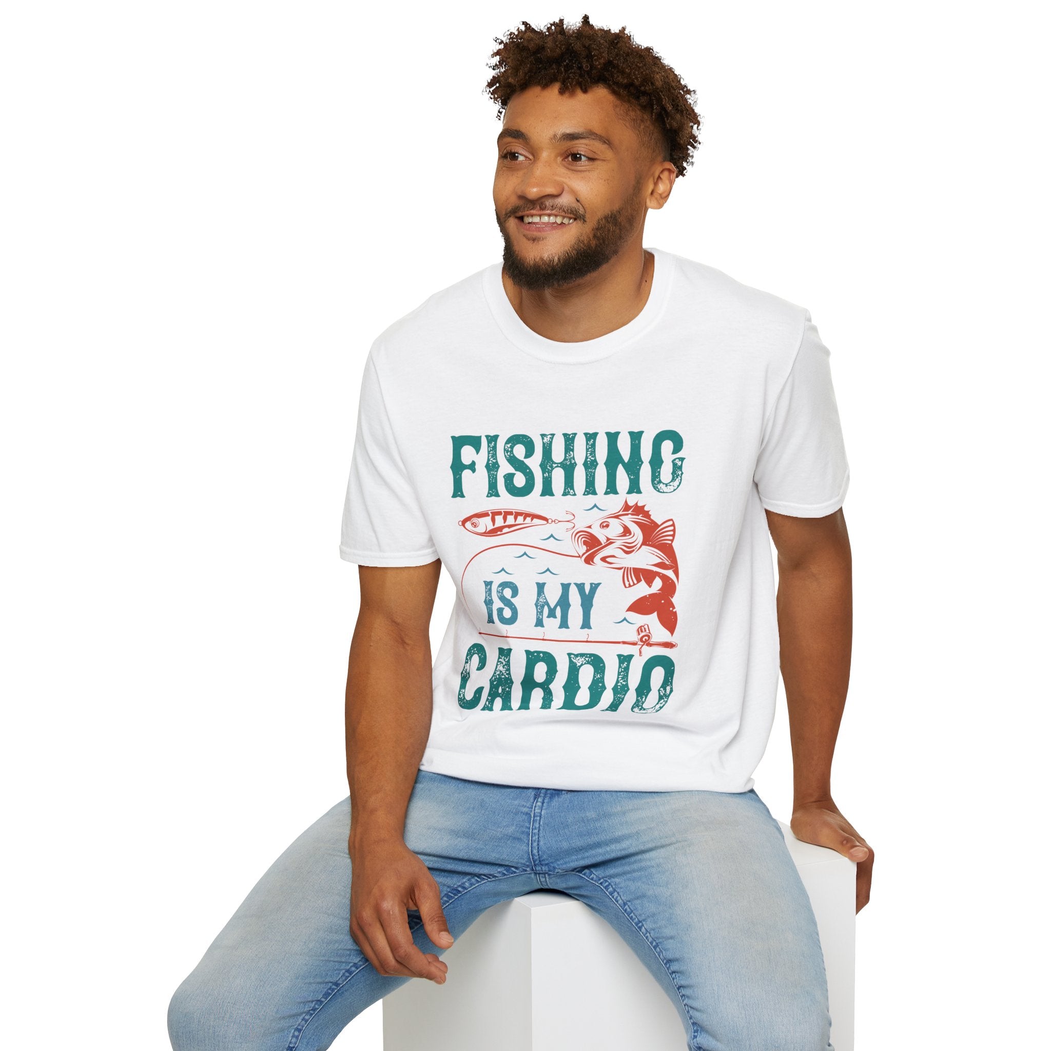 Fishing Is My Cardio Unisex Softstyle T-Shirt, Fishing  Tee