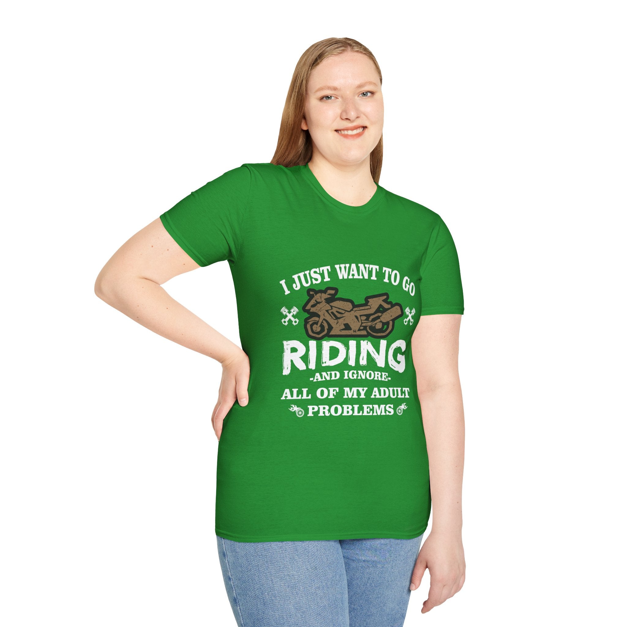 Unisex Riding T-Shirt - Perfect for Bikers, Adulting Humor, Birthdays, Gifts for Him, Summer Wear