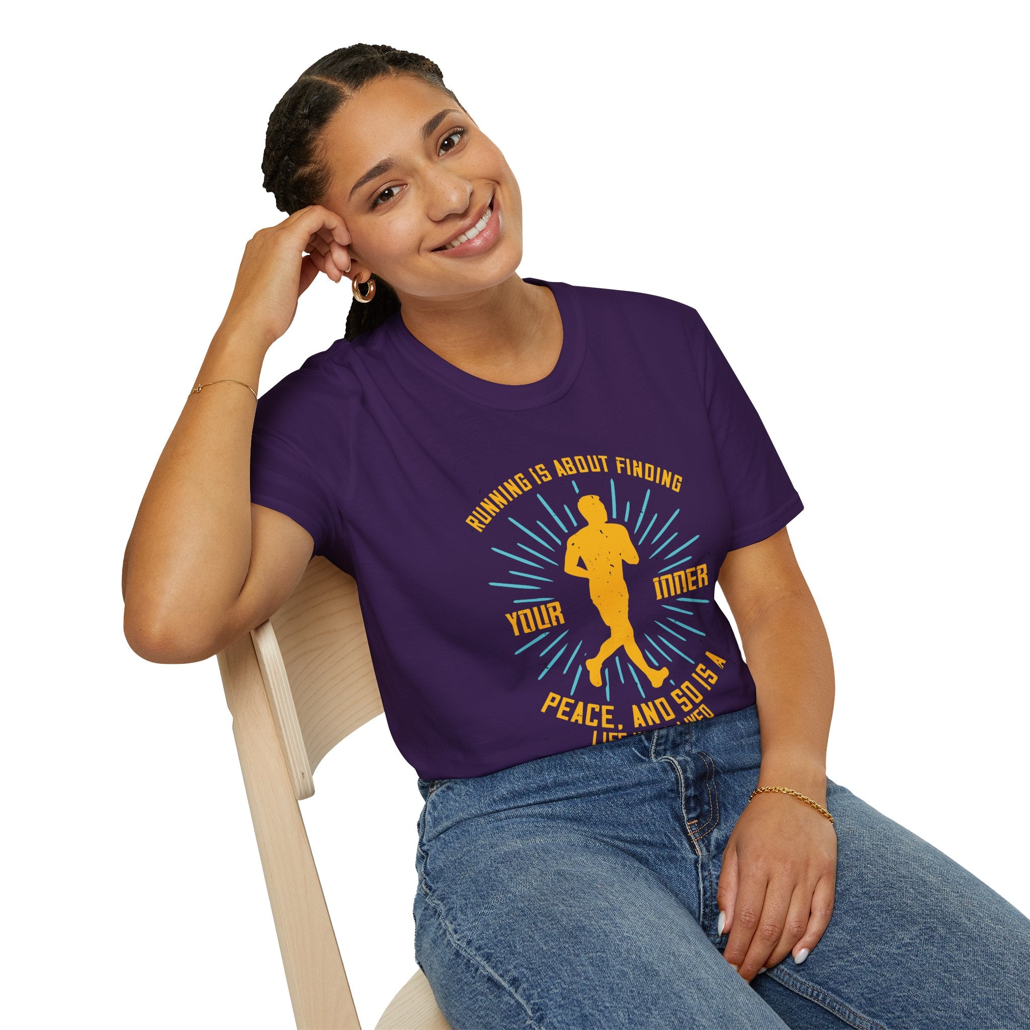 Inspirational Running T-Shirt for Peace Seekers, Fitness Gift
