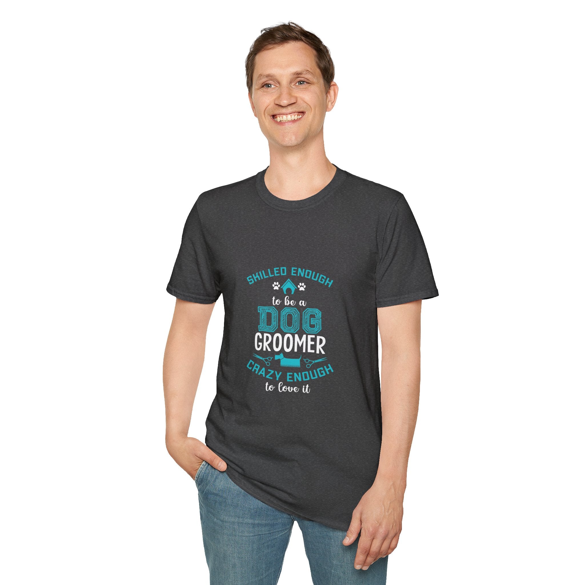 Skilled Enough Dog Groomer T-Shirt, Funny Pet Grooming Tee, Unisex Graphic Tee, Dog Lover Gift, Birthday or Holiday Apparel