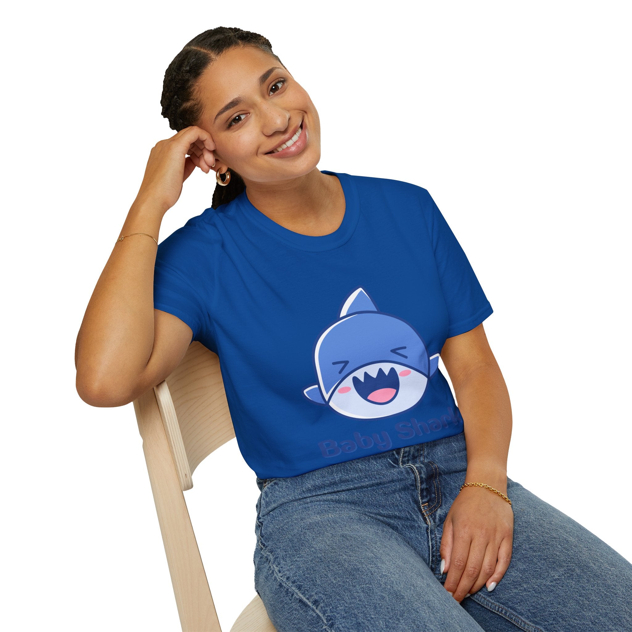 Baby Shark Softstyle T-Shirt, Fun Kids Tee, Cute Baby Shark Shirt