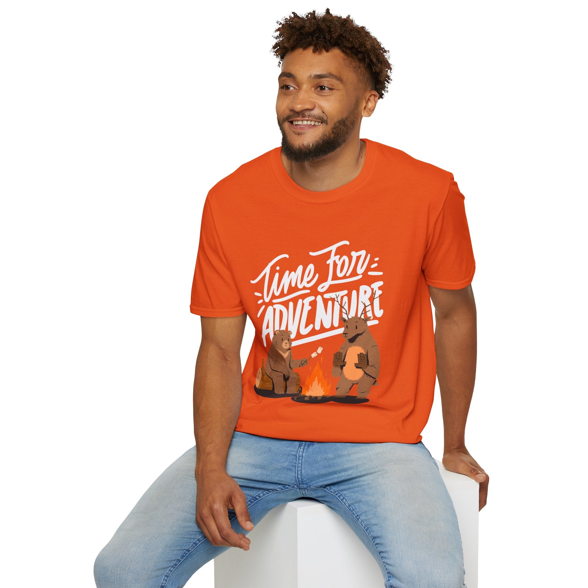 Adventure Bears Unisex Softstyle T-Shirt, Camping Shirt