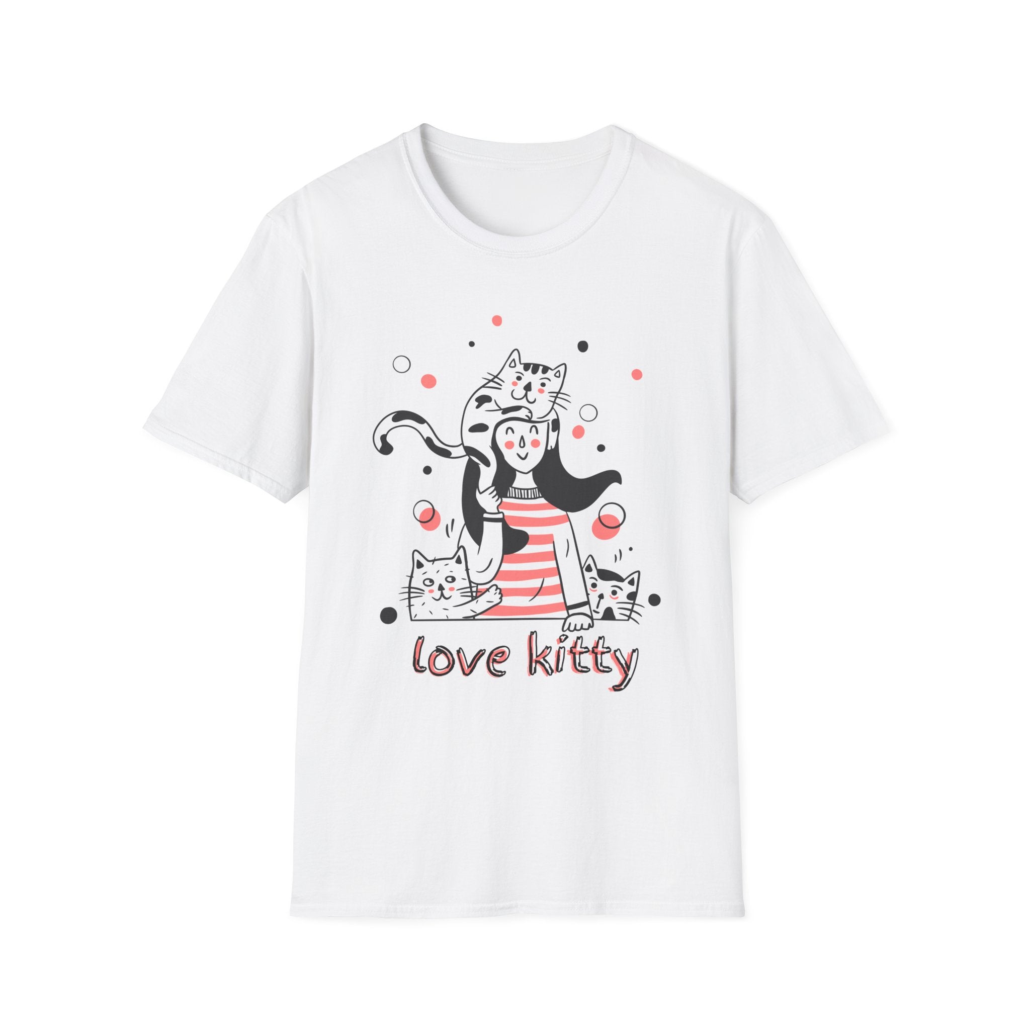 Cute Cat Lover T-Shirt, Love Kitty Graphic Tee