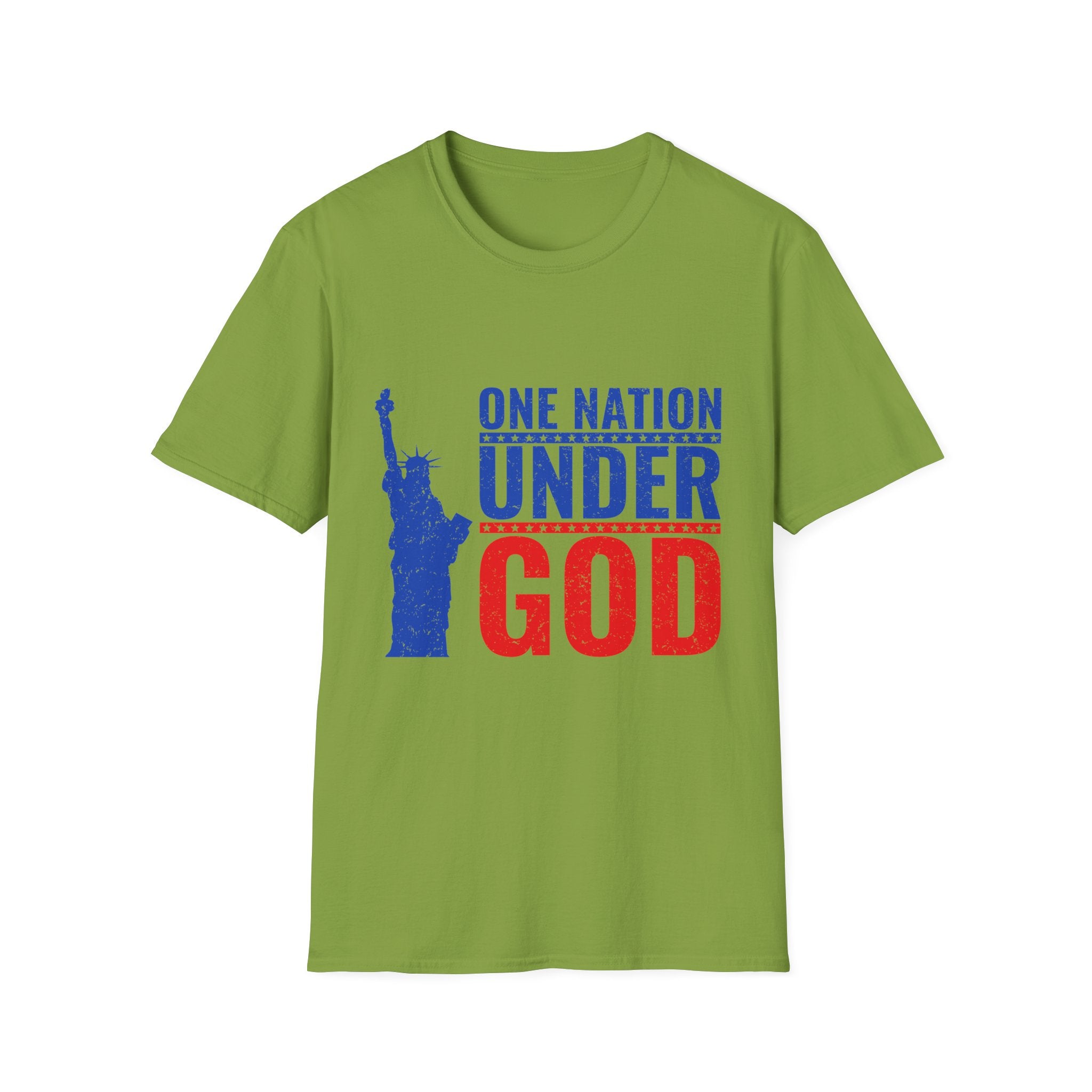 Patriotic Graphic T-Shirt | One Nation Under God | Unisex Casual Wear for Holidays, Independence Day, Family Gatherings, Political [...]